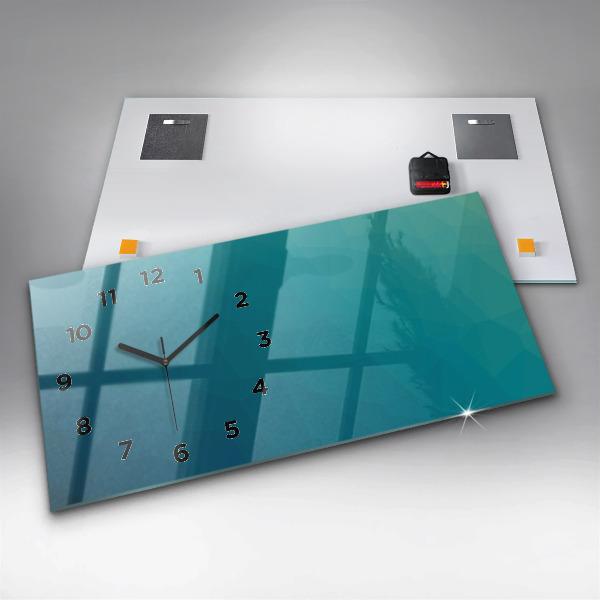 Reloj de cristal horizontal Abstracción marina