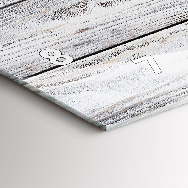 Reloj de cristal horizontal Tablas pintadas