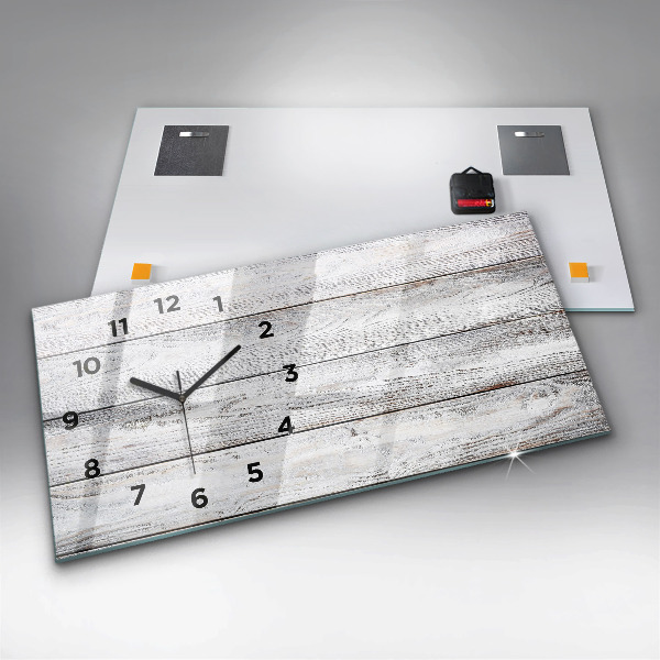 Reloj de cristal horizontal Tablas pintadas