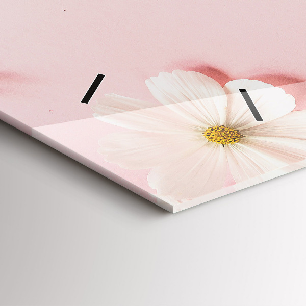 Reloj de cristal horizontal Flores de margarita