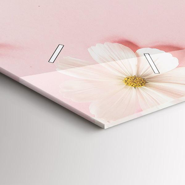 Reloj de cristal horizontal Flores de margarita