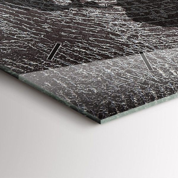 Reloj de cristal horizontal Mapamundi de hormigón