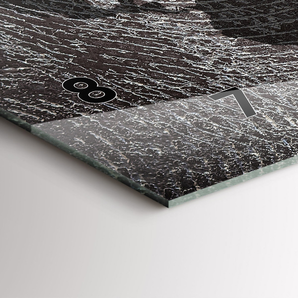 Reloj de cristal horizontal Mapamundi de hormigón