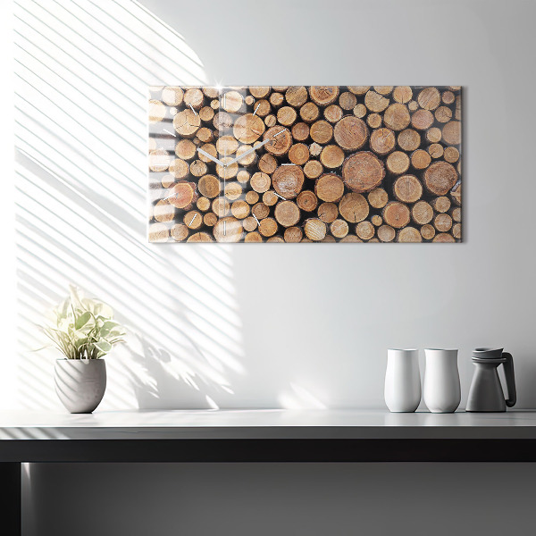 Reloj de cristal horizontal Anillos de árboles