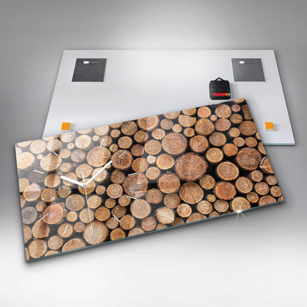 Reloj de cristal horizontal Anillos de árboles