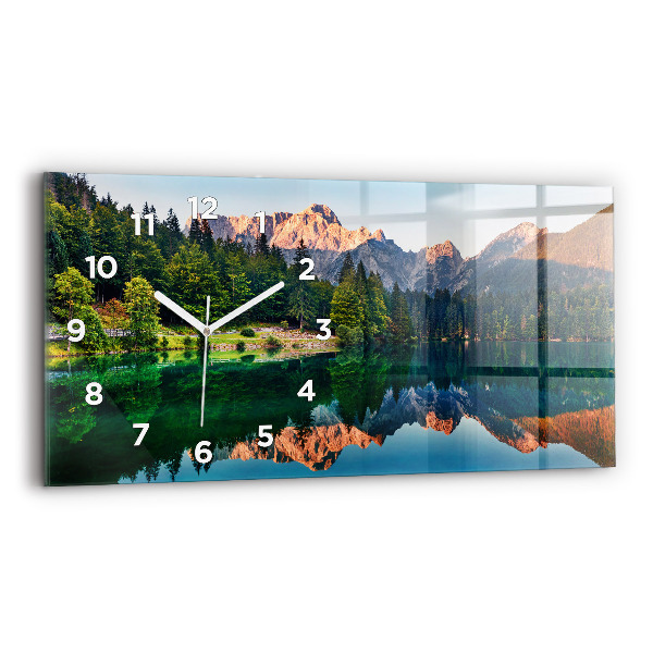 Reloj de cristal horizontal Paisaje lacustre