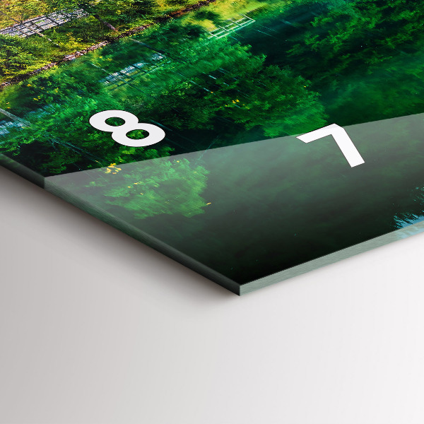 Reloj de cristal horizontal Paisaje lacustre