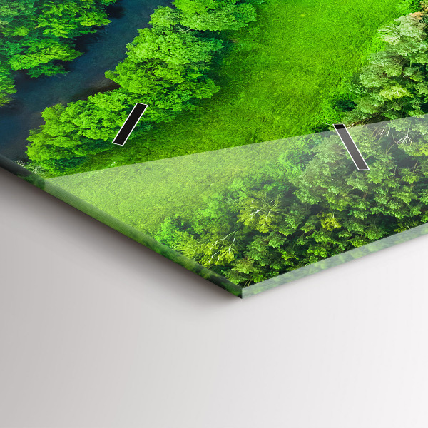 Reloj horizontal Río en el bosque