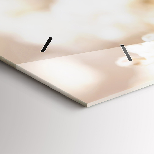 Reloj de cristal horizontal Pequeñas flores blancas