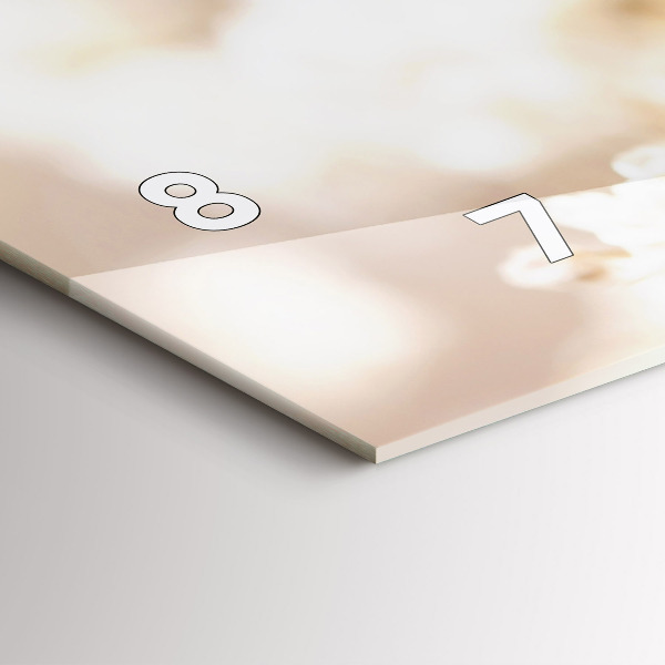 Reloj de cristal horizontal Pequeñas flores blancas