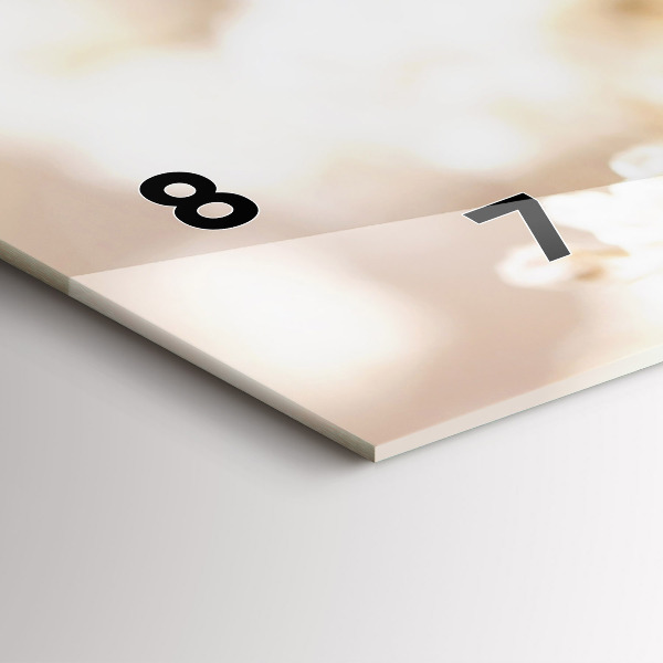 Reloj de cristal horizontal Pequeñas flores blancas