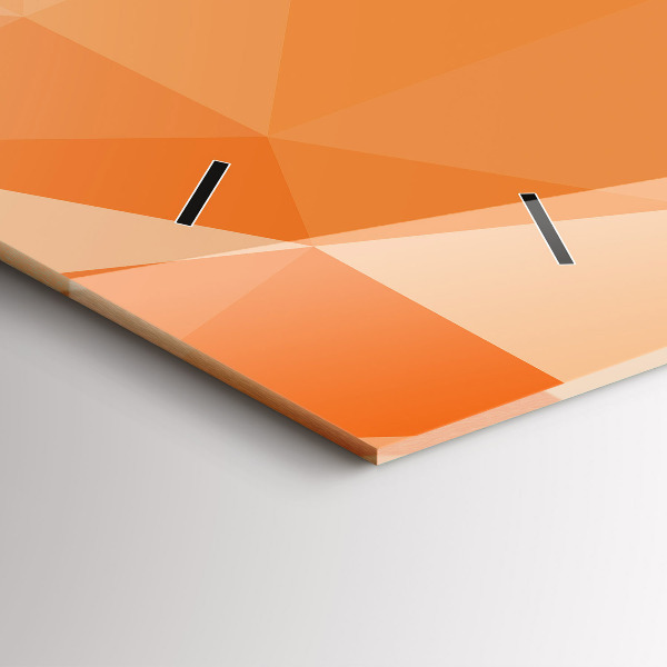 Reloj de cristal horizontal Triángulos abstractos