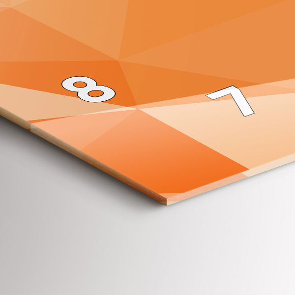 Reloj de cristal horizontal Triángulos abstractos