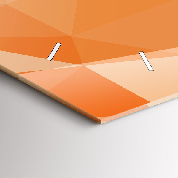 Reloj de cristal horizontal Triángulos abstractos