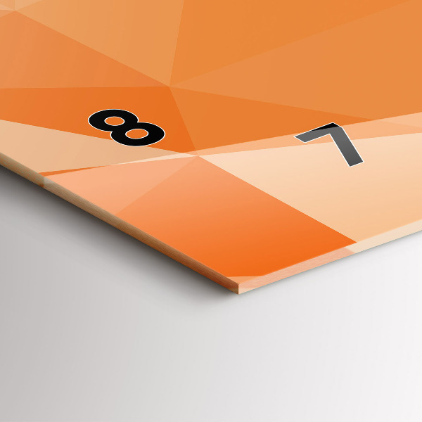 Reloj de cristal horizontal Triángulos abstractos