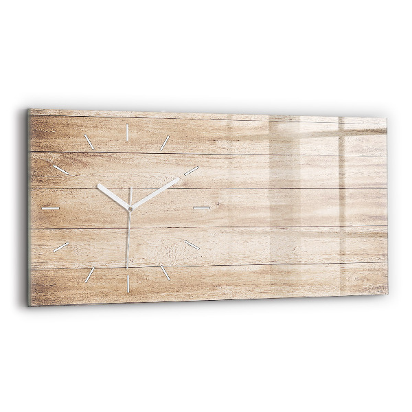 Reloj de cristal horizontal Textura de madera