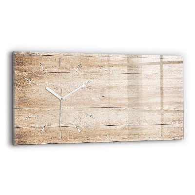 Reloj de cristal horizontal Textura de madera