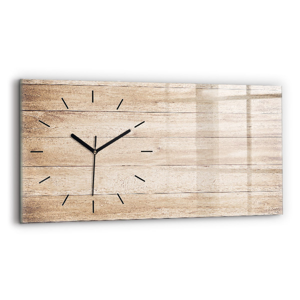 Reloj de cristal horizontal Textura de madera