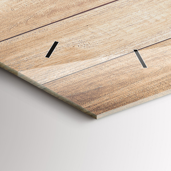 Reloj de cristal horizontal Textura de madera