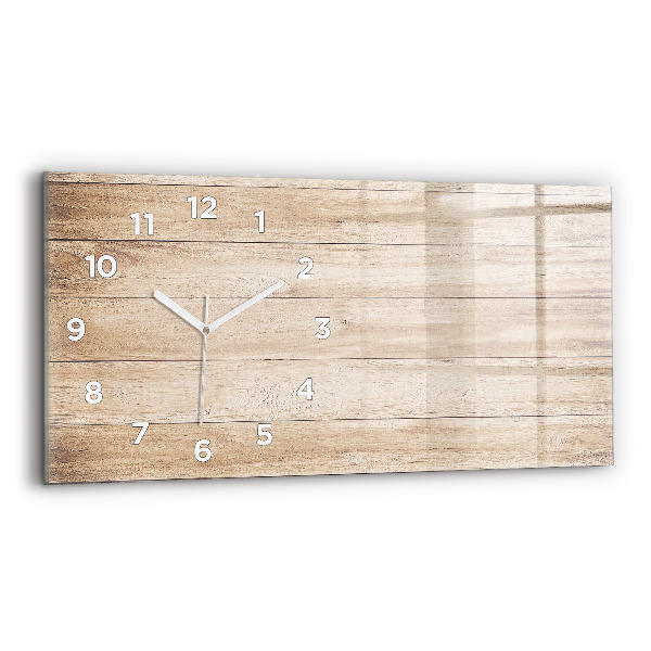Reloj de cristal horizontal Textura de madera
