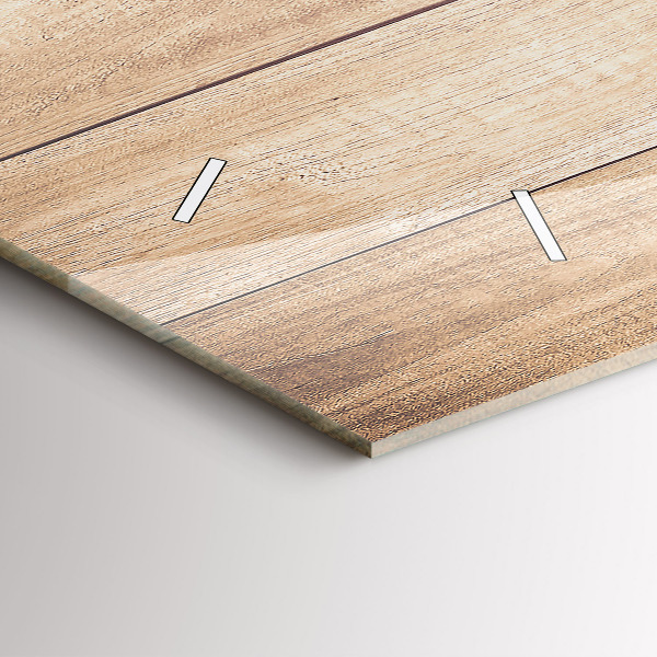 Reloj de cristal horizontal Textura de madera