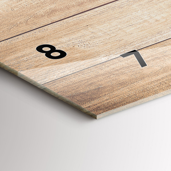 Reloj de cristal horizontal Textura de madera