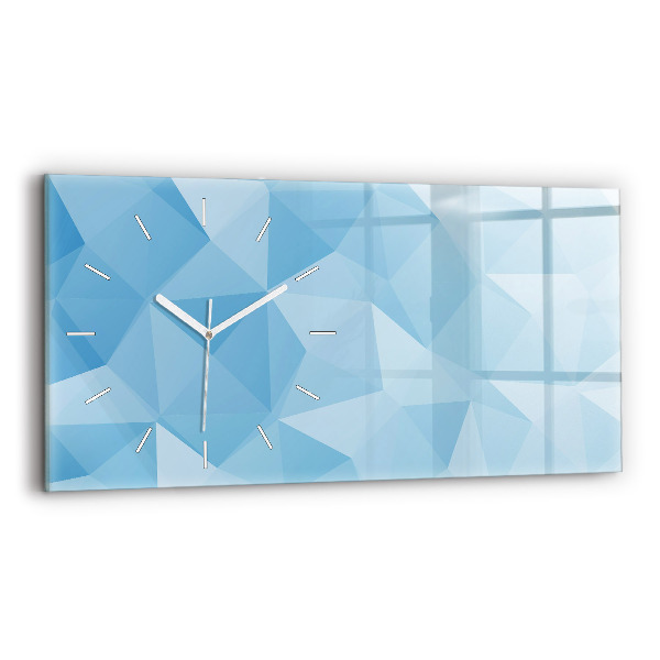 Reloj de cristal horizontal Triángulos abstracto