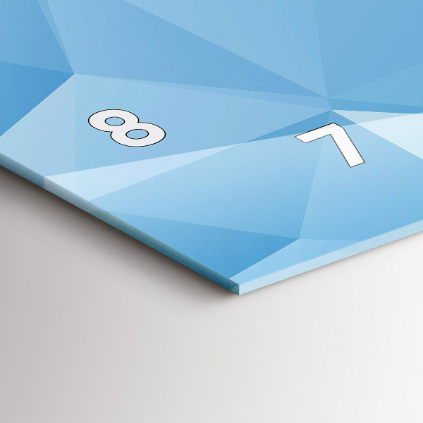 Reloj de cristal horizontal Triángulos abstracto