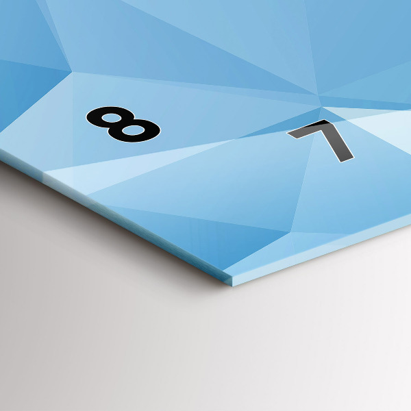 Reloj de cristal horizontal Triángulos abstracto