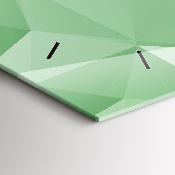 Reloj de cristal horizontal Triángulos abstracto