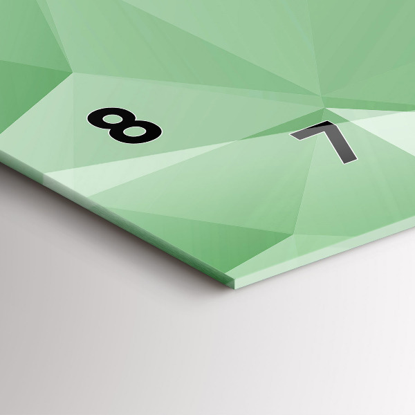 Reloj de cristal horizontal Triángulos abstracto