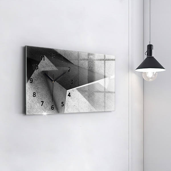 Reloj de cristal horizontal Triángulos abstractos