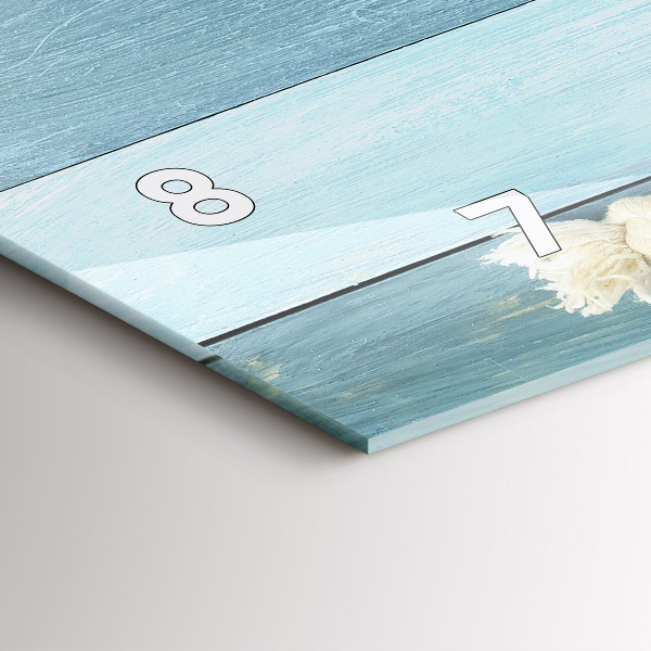 Reloj horizontal Tablas rayas y concha