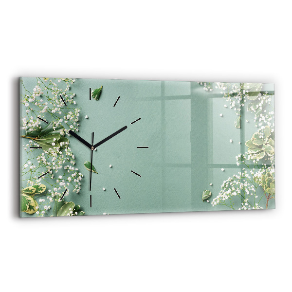 Reloj horizontal Flores delicadas