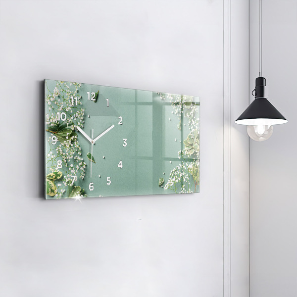 Reloj horizontal Flores delicadas