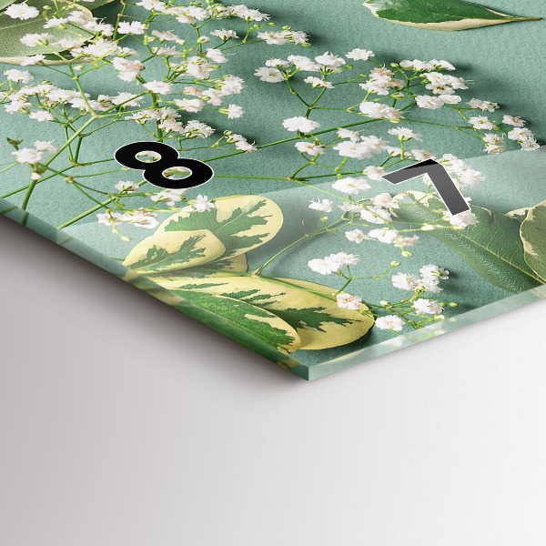 Reloj horizontal Flores delicadas