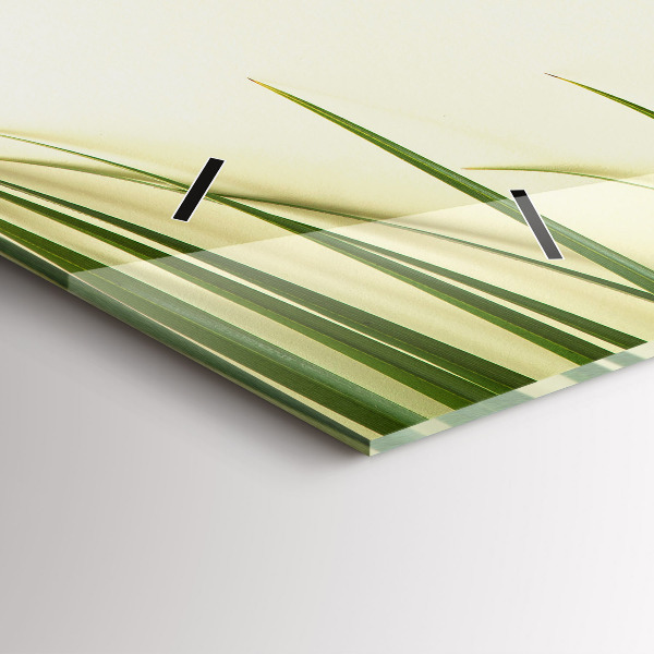 Reloj de cristal horizontal Hojas de Monstera