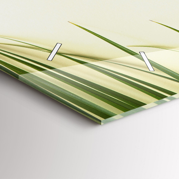 Reloj de cristal horizontal Hojas de Monstera