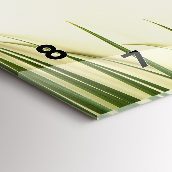 Reloj de cristal horizontal Hojas de Monstera