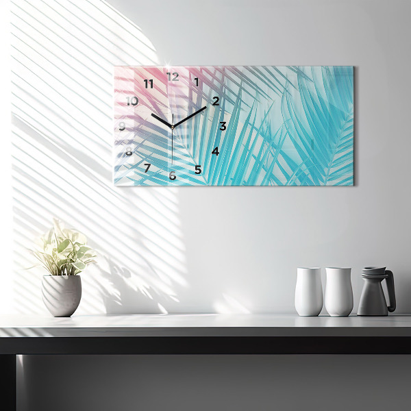 Reloj horizontal Palmera tropical