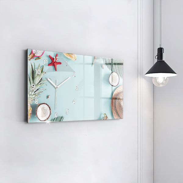 Reloj de cristal horizontal Composición de verano