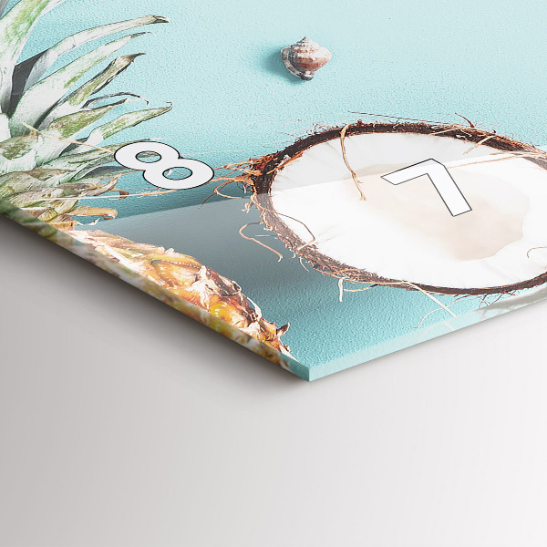 Reloj de cristal horizontal Composición de verano