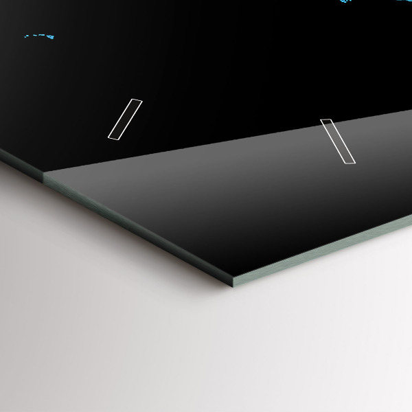 Reloj de cristal horizontal Contornos de un mapamundi