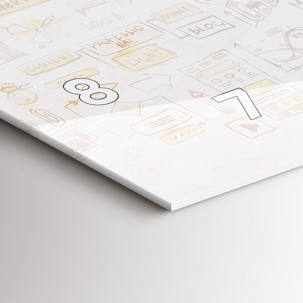 Reloj de cristal horizontal Cerebro abstracto