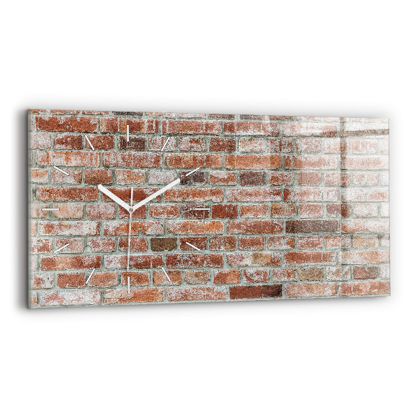 Reloj de cristal horizontal Pared de ladrillos