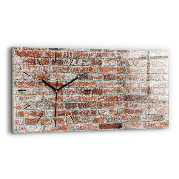 Reloj de cristal horizontal Pared de ladrillos