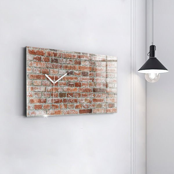 Reloj de cristal horizontal Pared de ladrillos