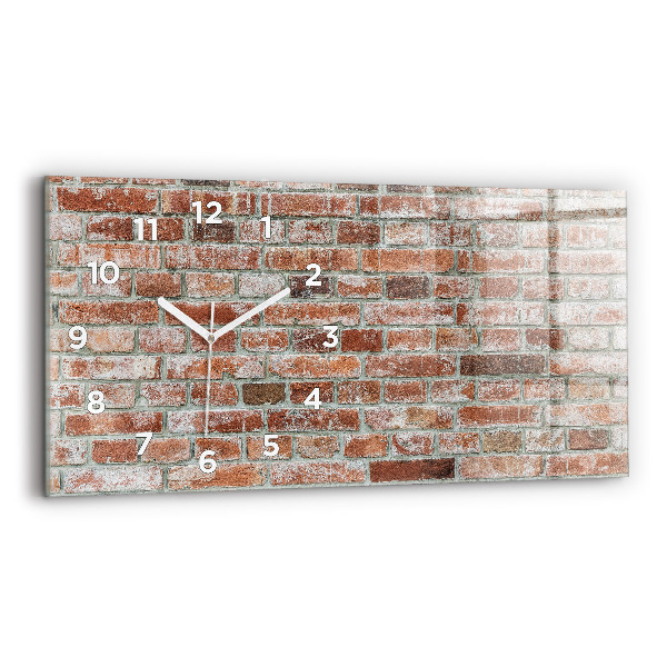 Reloj de cristal horizontal Pared de ladrillos