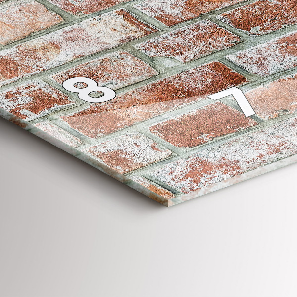 Reloj de cristal horizontal Pared de ladrillos