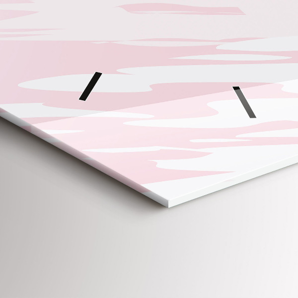 Reloj de cristal horizontal Abstracción pastel